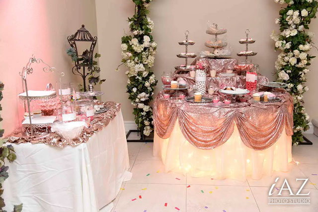 Hermosa decoración de quinceañera mesa arizona